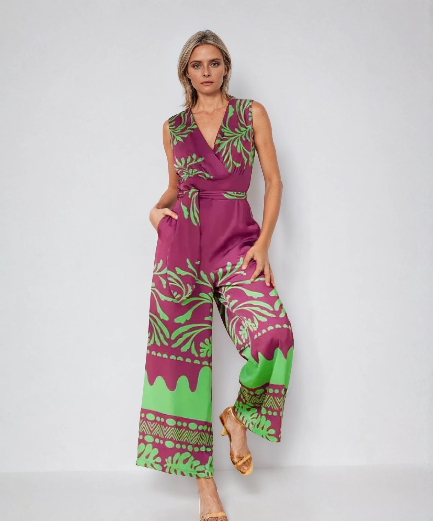 Bold Print Cotton Jumpsuit – Sizes S to 2XL